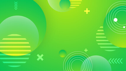 Green and white vector abstract geometrical gradient shape modern background. Abstract gradient shapes background for presentation, business report, card, banner, poster