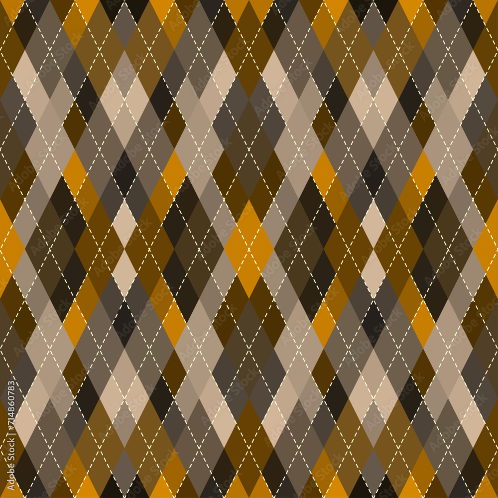 Poster Argyle seamless vector pattern background. Pattern of a rhombuses.