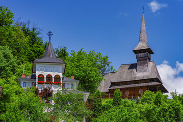 Fototapeta na wymiar Rohia Monastery in Maramures County, Romania, Europe