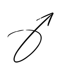 Arrow isolated on white background.