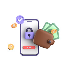 3d rendering of business financial icon.