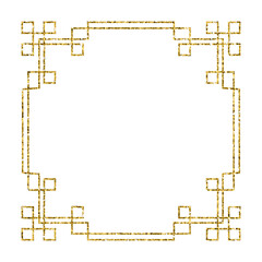  Chinese new year luxury frame ornament with gold glitter design for element