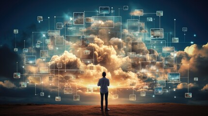 AI Cloud computing service infrastructure, providing on IT system infrastructure for modern technology and business concept