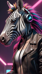 Zorse Synthwave Serenity Down Under by Alex Petruk AI GENERATED