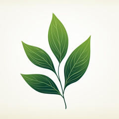 Fototapeta premium Flat graphic logo of foliage