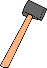 Vector of Axe on white background	