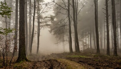 霧のかかった森