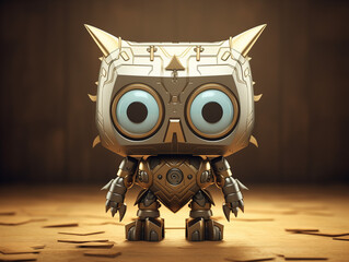 Fototapeta premium Metallic 3D Totem illustration