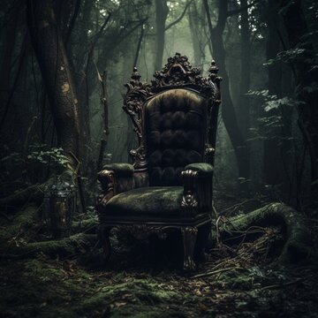 Darkness forests sitting chair picture