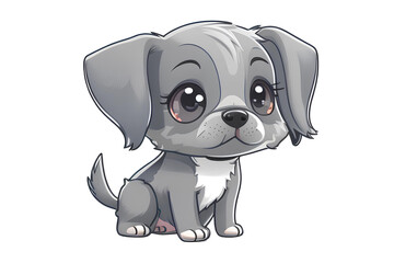 Fototapeta premium cute and funny dog on transparent background, created by ai generated