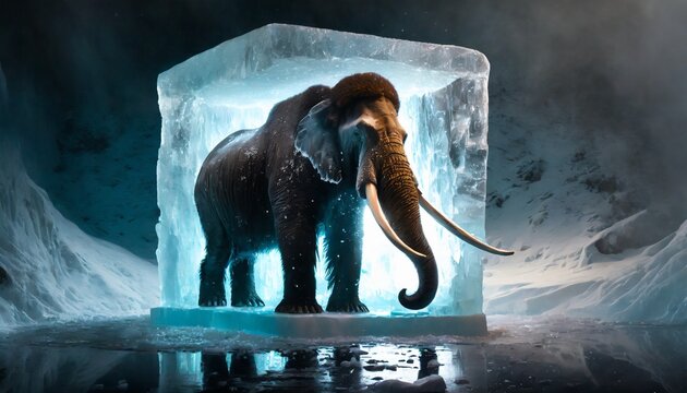 mammoth in an ice cube