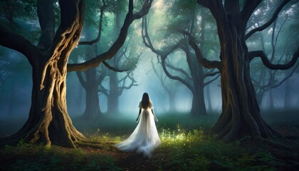 the woman in the fairy forest