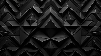 Obraz premium Shadowed Polygons on Dark Background. Multifaceted polygons casting shadows, creating a 3D effect on a dark surface.