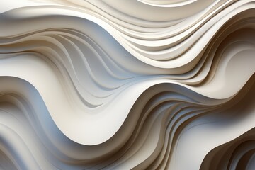 An intricate dance of elegant curves and subtle shades evoking a sense of calm and sophistication in this abstract art piece