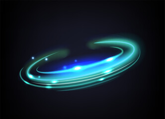 Circular Light Wave Graphic Design Element, Energy And Movement, Add Dynamism, Depth, And A Sense Of Vibrancy