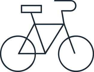 minimalist bicycle icon with straight vertices and auction, icon