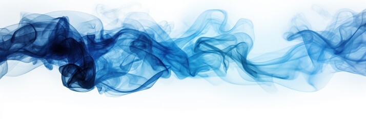 3D Blue Smoke Texture Background with Volumetric Generative AI