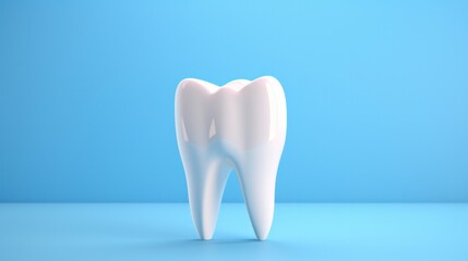3D Illustration of Abscessed Tooth Cavity on Isolated Blue Background