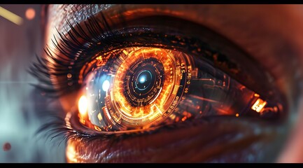 Woman eye digital futuristic