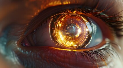 Woman eye digital futuristic