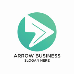 Arrow logo design simple concept Premium Vector