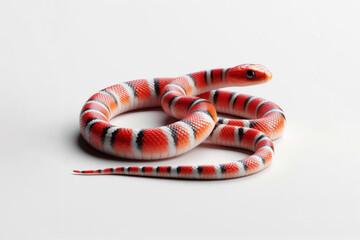 Naklejka premium Coral Snake isolated on solid white background. ai generative