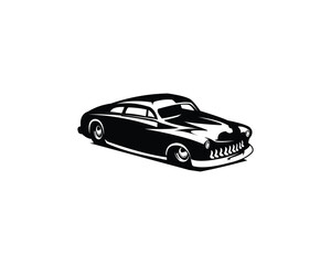 Classic car logo 1949 Mercury Caupe - vector illustration, emblem design on white background. available ep 10.