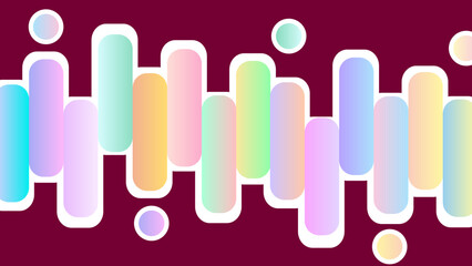 illustration of a set of colorful splashes | set of rectangular color spectrum background