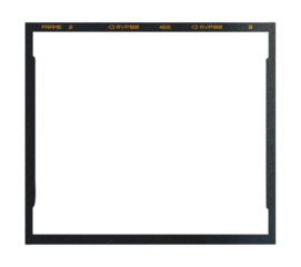 Camera transparent film strip mockup, isolated on white background template frame, real high-res 35mm photo scan analogue sheet negative