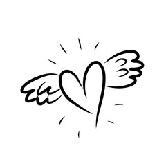 heart shape with small wings