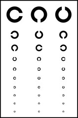 ランドルト環の視力検査表 © yuruphoto