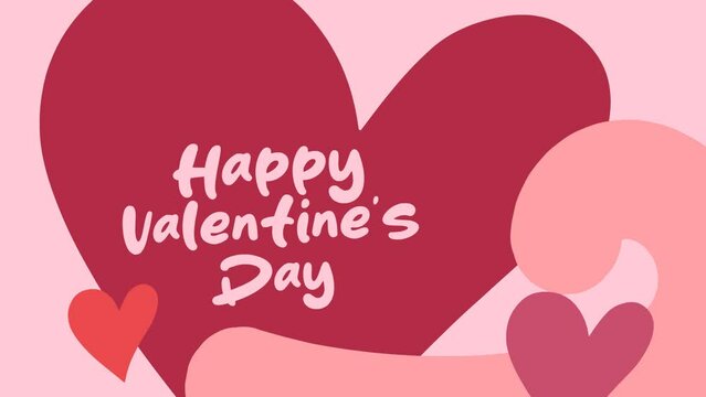 valentines day and love animation, valentine and marriage concept, smooth red background