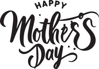 Happy Mothers Day Incorporate a vector illustration of a mother surrounded by blooming flowers.