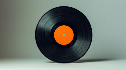 Retro Vinyl Record Isolated On White Background. Classic Record with a Hint of Modernity. Grooves of Nostalgia