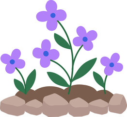 Spring flowerbed vector
