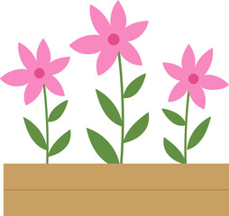 Spring flowerbed vector