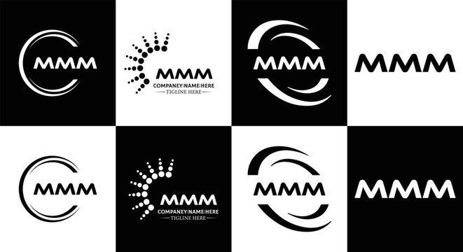 MMM logo. M M M design. White MMM letter. MMM, M M M letter logo design. Initial letter MMM linked circle uppercase monogram logo. M M M letter logo vector design. MMM letter logo design five style.