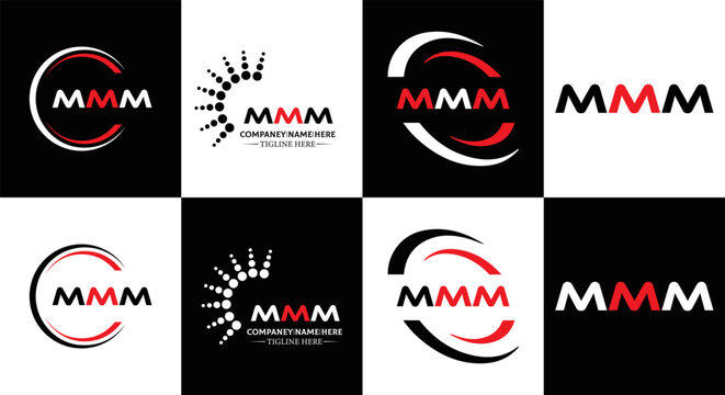 MMM logo. M M M design. White MMM letter. MMM, M M M letter logo design. Initial letter MMM linked circle uppercase monogram logo. M M M letter logo vector design. MMM letter logo design five style.