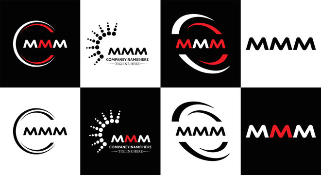 MMM logo. M M M design. White MMM letter. MMM, M M M letter logo design. Initial letter MMM linked circle uppercase monogram logo. M M M letter logo vector design. MMM letter logo design five style.
