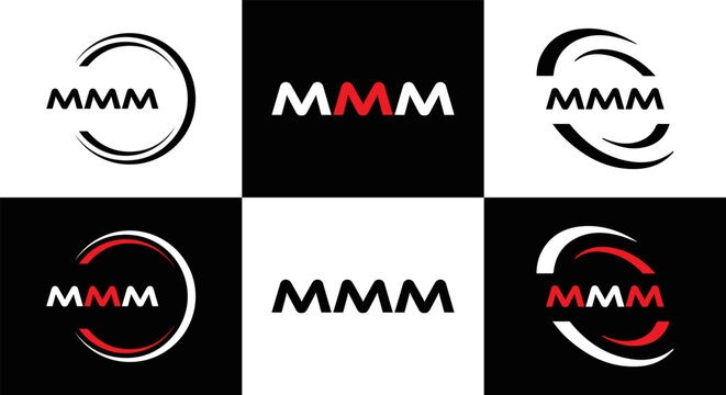 MMM logo. M M M design. White MMM letter. MMM, M M M letter logo design. Initial letter MMM linked circle uppercase monogram logo. M M M letter logo vector design. MMM letter logo design five style.