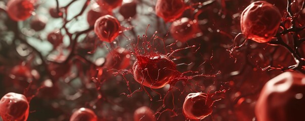 Blood Cells Generative AI - obrazy, fototapety, plakaty