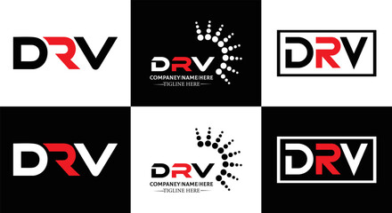 DRV logo. D R V design. White DRV letter. DRV, D R V letter logo design. Initial letter DRV linked circle uppercase monogram logo. D R V letter logo vector design. DRV letter logo design five style.