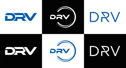 DRV logo. D R V design. White DRV letter. DRV, D R V letter logo design. Initial letter DRV linked circle uppercase monogram logo. D R V letter logo vector design. DRV letter logo design five style.