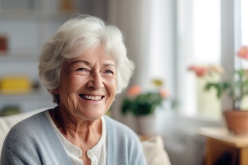 Fototapeta na wymiar Smiling portrait of a senior woman