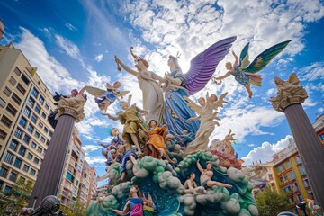 the monument of "las fallas",  festivity in Valencia