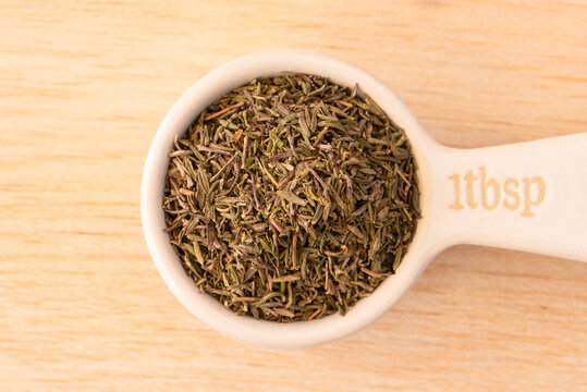 Dried French Thyme in a Tablespoon