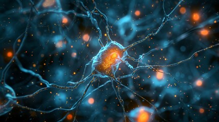 Neurons of the brain - obrazy, fototapety, plakaty