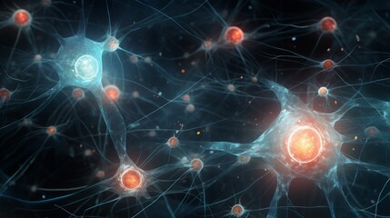 Neuron Cells building a neural network