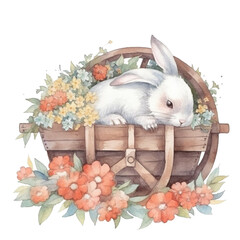 Rabbit in Flower Box