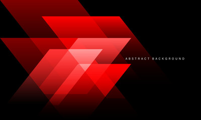 Abstract red creative luxury geometric overlap on black design modern futuristic background vector